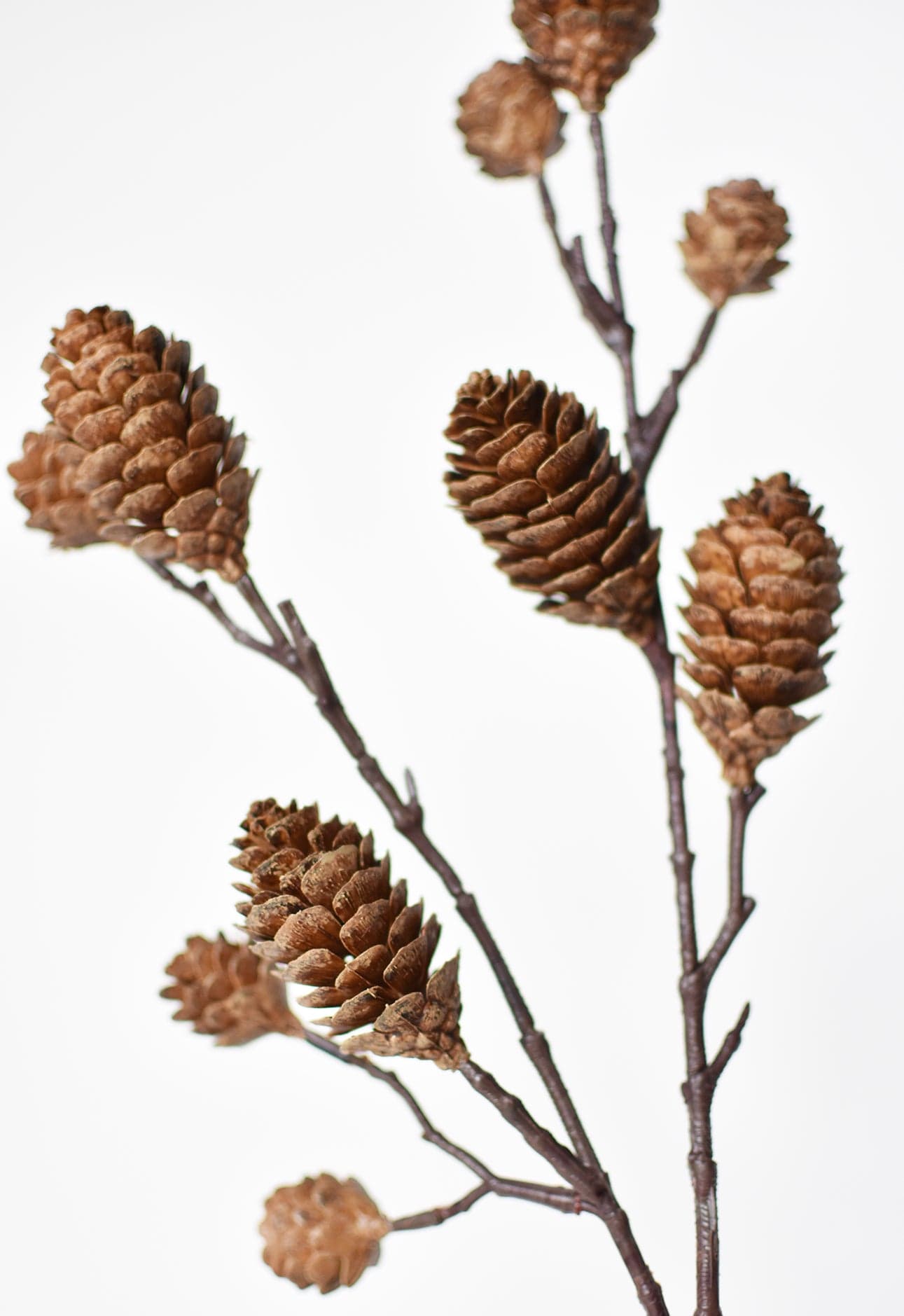 28" Faux Pine Cone Branch Stem