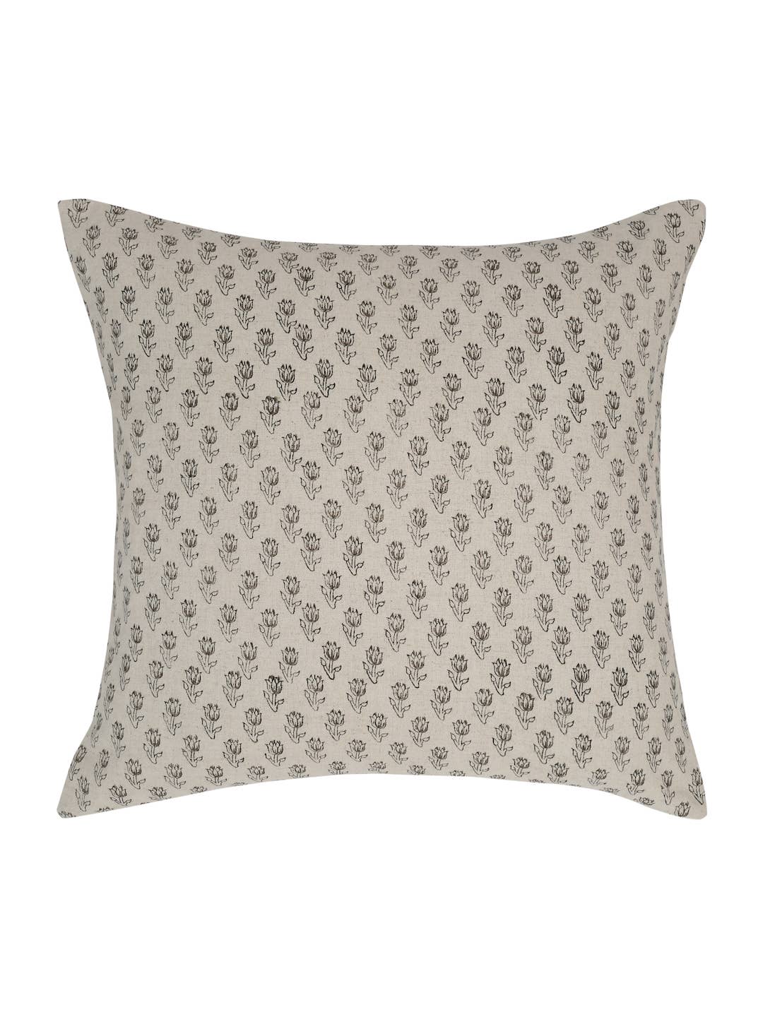 Hand block printed 20X20 pillow cover | With pillow insert