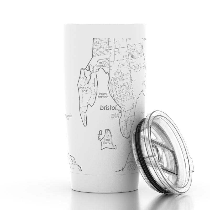 Bristol RI Map Insulated Pint Tumbler - 20 oz - Fenwick & OliverBristol RI Map Insulated Pint Tumbler - 20 ozPint TumblerWell ToldFenwick & Oliver50092