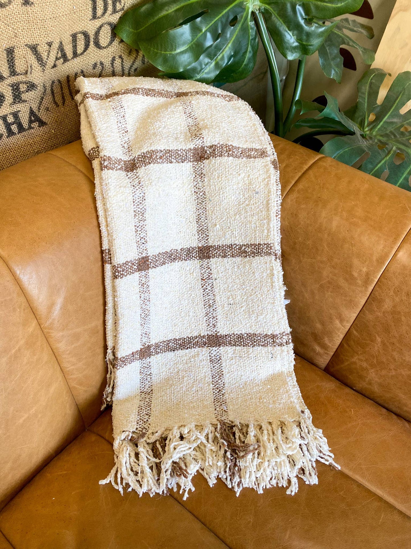 Catalina Plaid - SUSTAINABLE THROW BLANKET - Fenwick & OliverCatalina Plaid - SUSTAINABLE THROW BLANKETSundreamFenwick & OliverCAT-CREAM-THROW