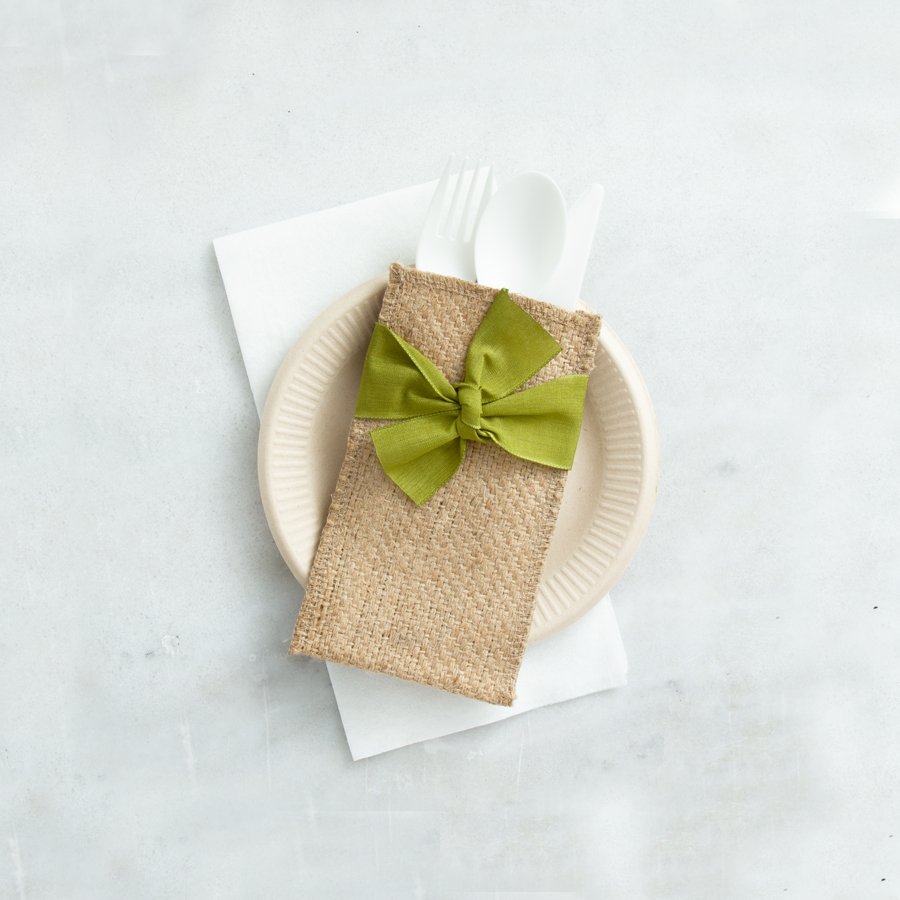 Green Hand Tied Ribbon Cutlery Holder - Set of 8 - Fenwick & OliverGreen Hand Tied Ribbon Cutlery Holder - Set of 8Utensil HolderCutlery CoutureFenwick & Oliver650CCRBG