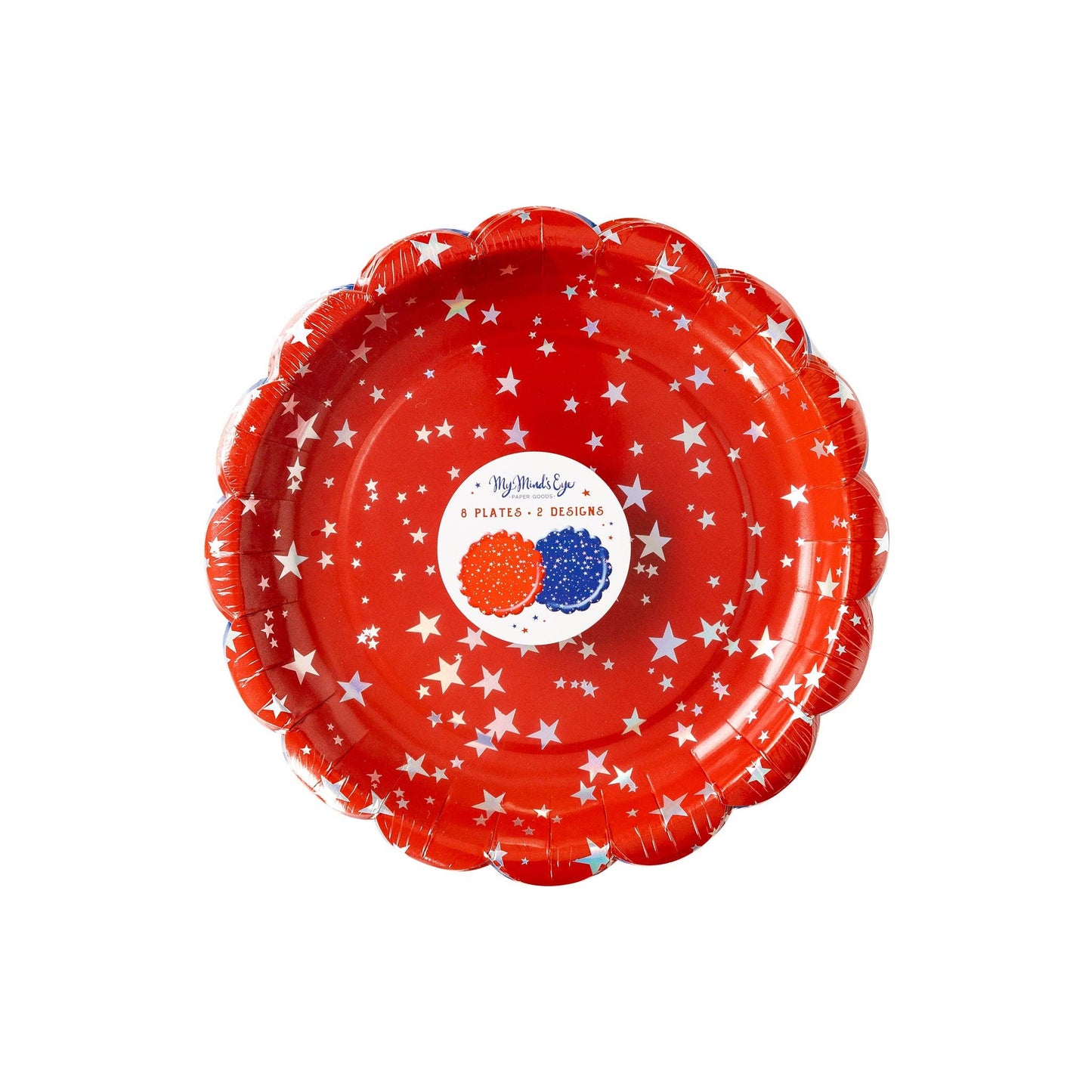 My Mind’s Eye - ROC941 - Red/Blue Sparklers Scallop Plate Set - Fenwick & OliverMy Mind’s Eye - ROC941 - Red/Blue Sparklers Scallop Plate SetMy Mind’s EyeFenwick & Oliver