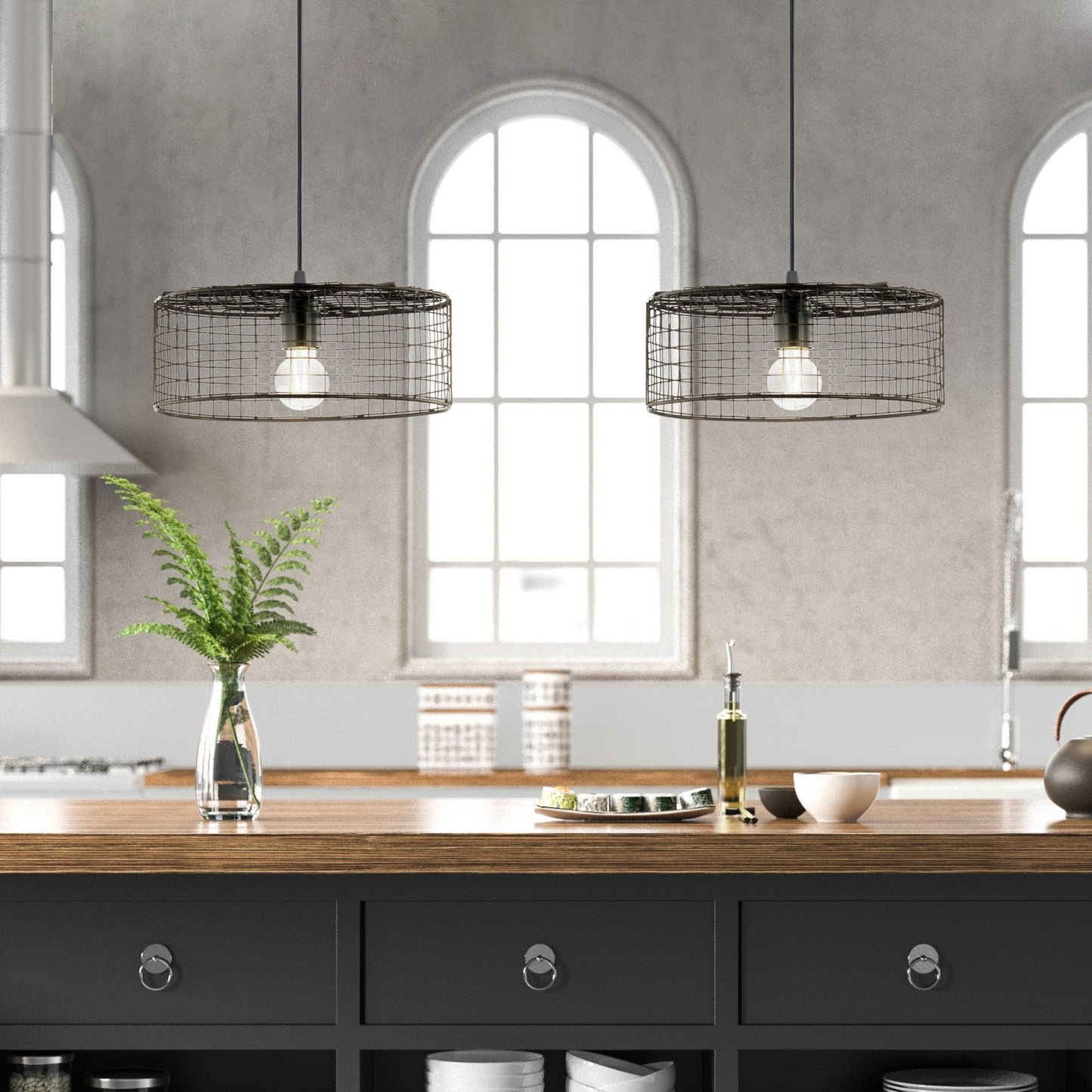 River of Goods - 11"H Gilda Black Metal Pendant Light with Drum-Shape Shade - Fenwick & OliverRiver of Goods - 11"H Gilda Black Metal Pendant Light with Drum-Shape ShadeRiver of GoodsFenwick & Oliver20348