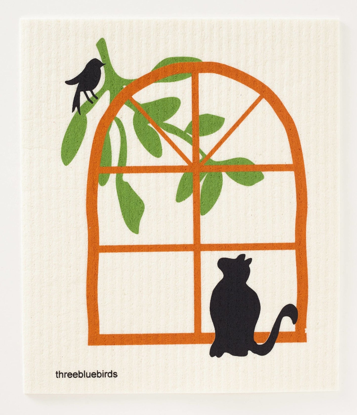 Three Bluebirds Swedish Dishcloths - Cat in Window Swedish Dishcloth - Fenwick & OliverThree Bluebirds Swedish Dishcloths - Cat in Window Swedish DishclothThree Bluebirds Swedish DishclothsFenwick & Oliver3BB-209