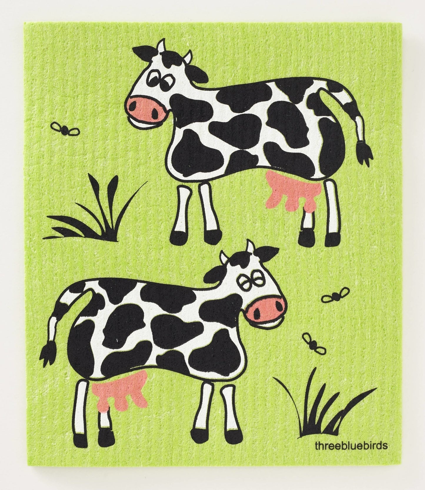 Three Bluebirds Swedish Dishcloths - Cows on Apple Green Swedish Dishcloth - Fenwick & OliverThree Bluebirds Swedish Dishcloths - Cows on Apple Green Swedish DishclothThree Bluebirds Swedish DishclothsFenwick & Oliver3BB-244