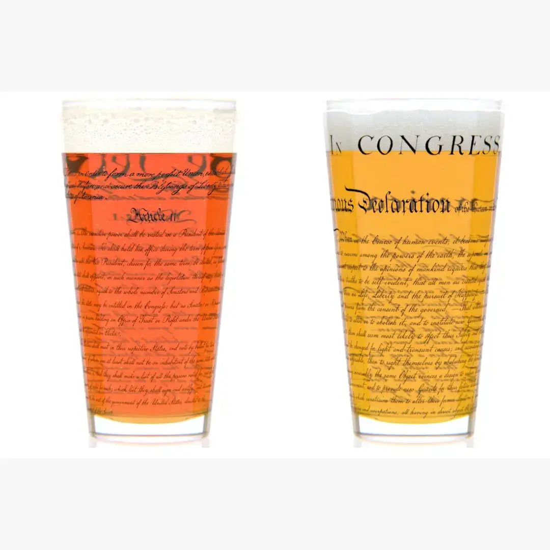 Const. & Dec. - Historical - Pint Glasses - 16 oz - Set of 2