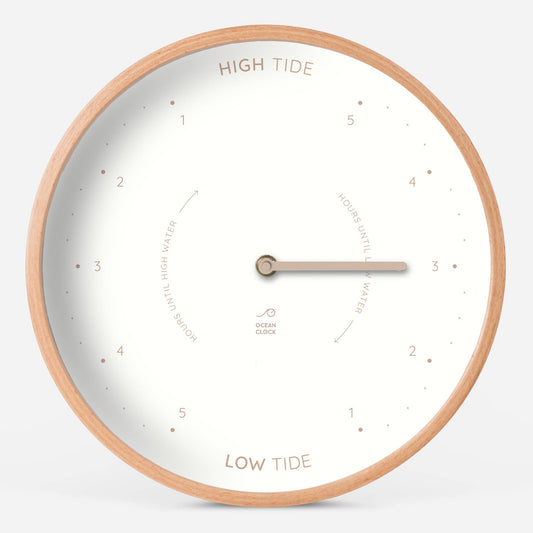 Wood Tide Clock - Beige