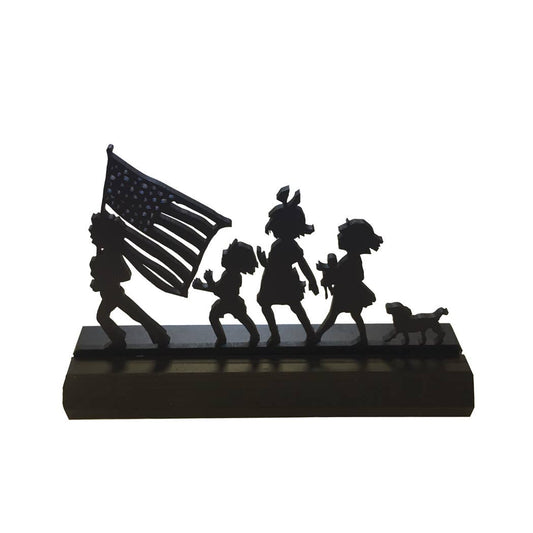 Fourth of July Parade Standing Silhouette Tabletop Décor, 7”