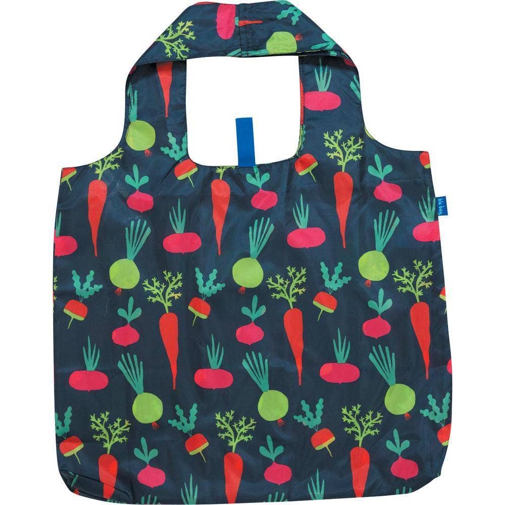 ROOT VEGGIES blu Bag Reusable Shopper Tote