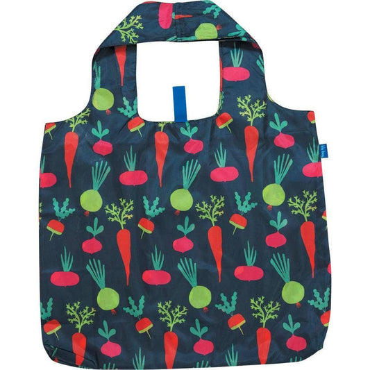 ROOT VEGGIES blu Bag Reusable Shopper Tote
