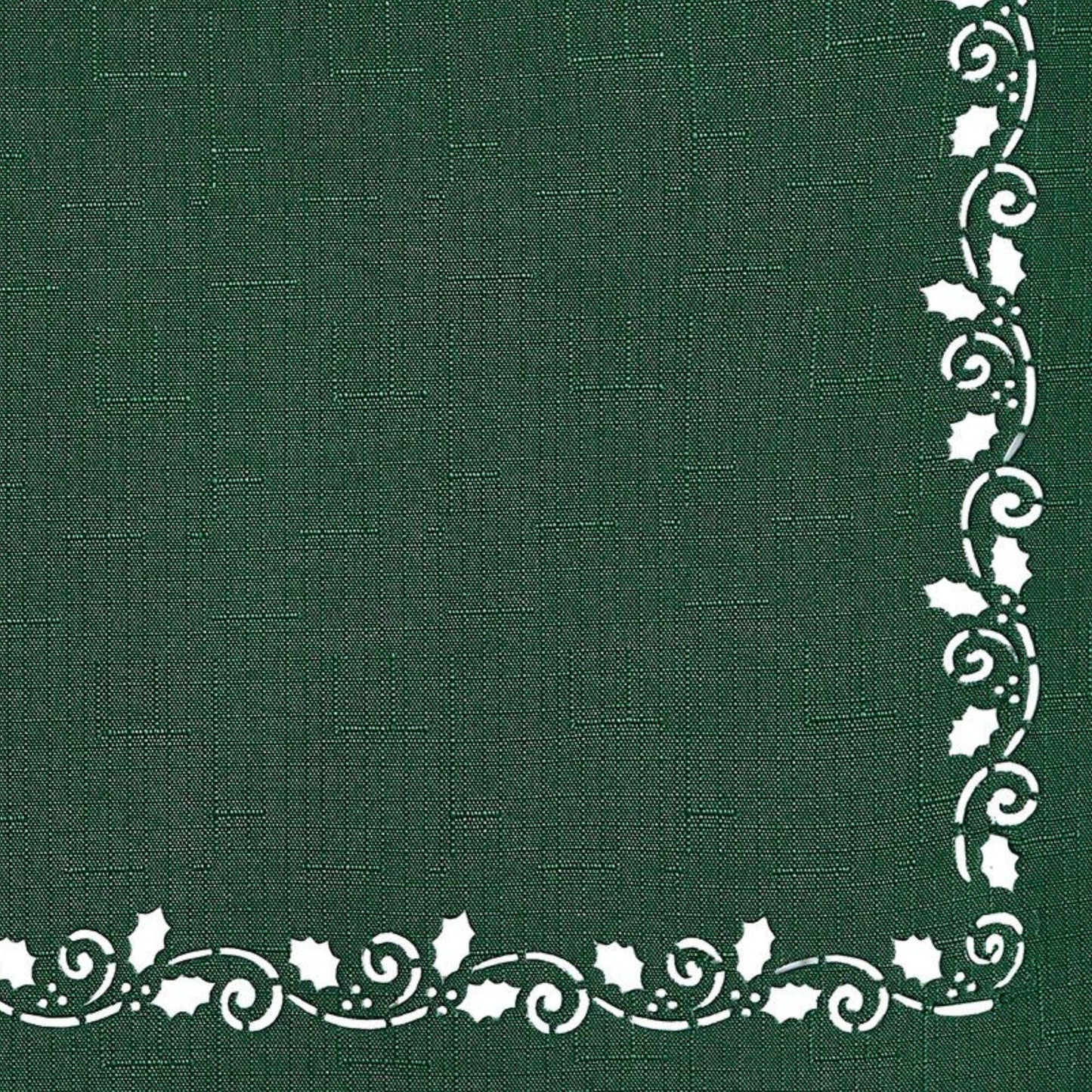 Holly Scroll LaserCut Holiday/Christmas Napkins, 4 Pc -17x17