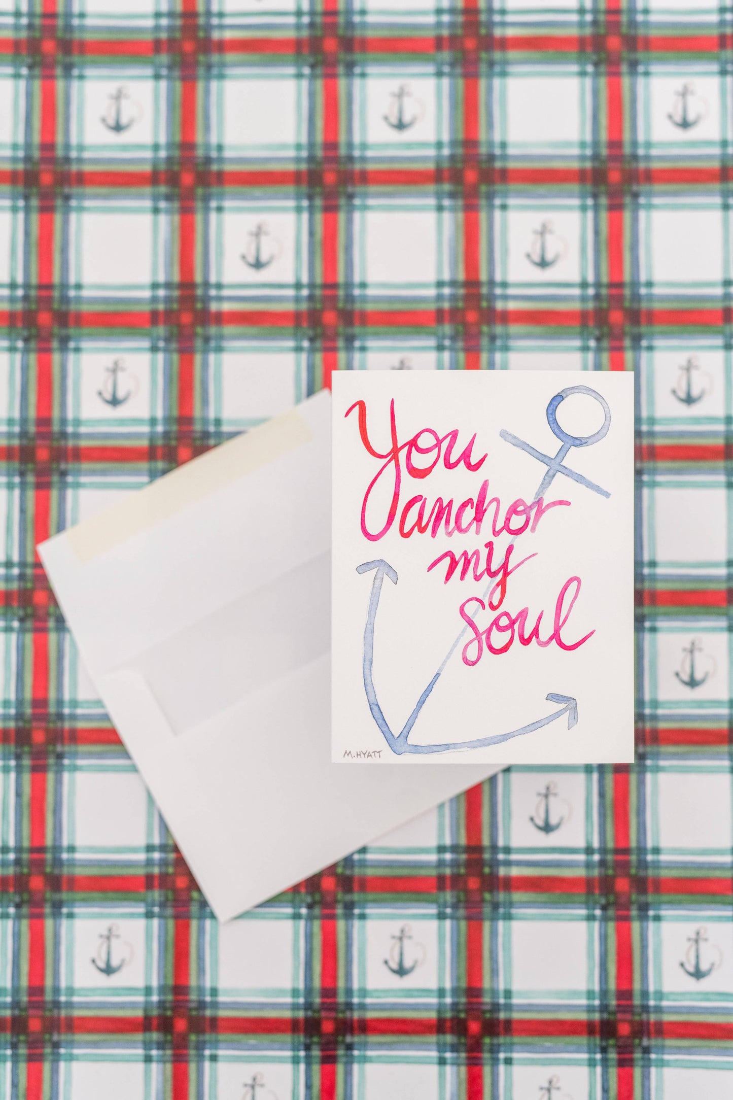 "Coastal Tartan" Holiday wrapping paper roll