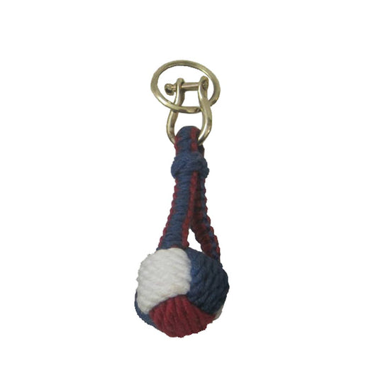 Red, White & Blue Monkey Fist Rope Keychain | Men's keychain