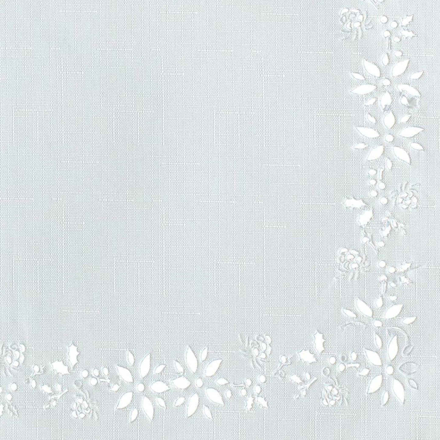 Poinsettia Noel Laser Cut Holiday Napkins, Set of 4 - 17x17