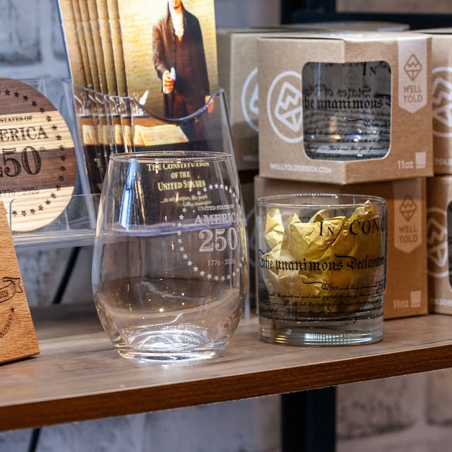 America 250 Stemless Wine Glass