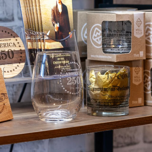 America 250 Stemless Wine Glass