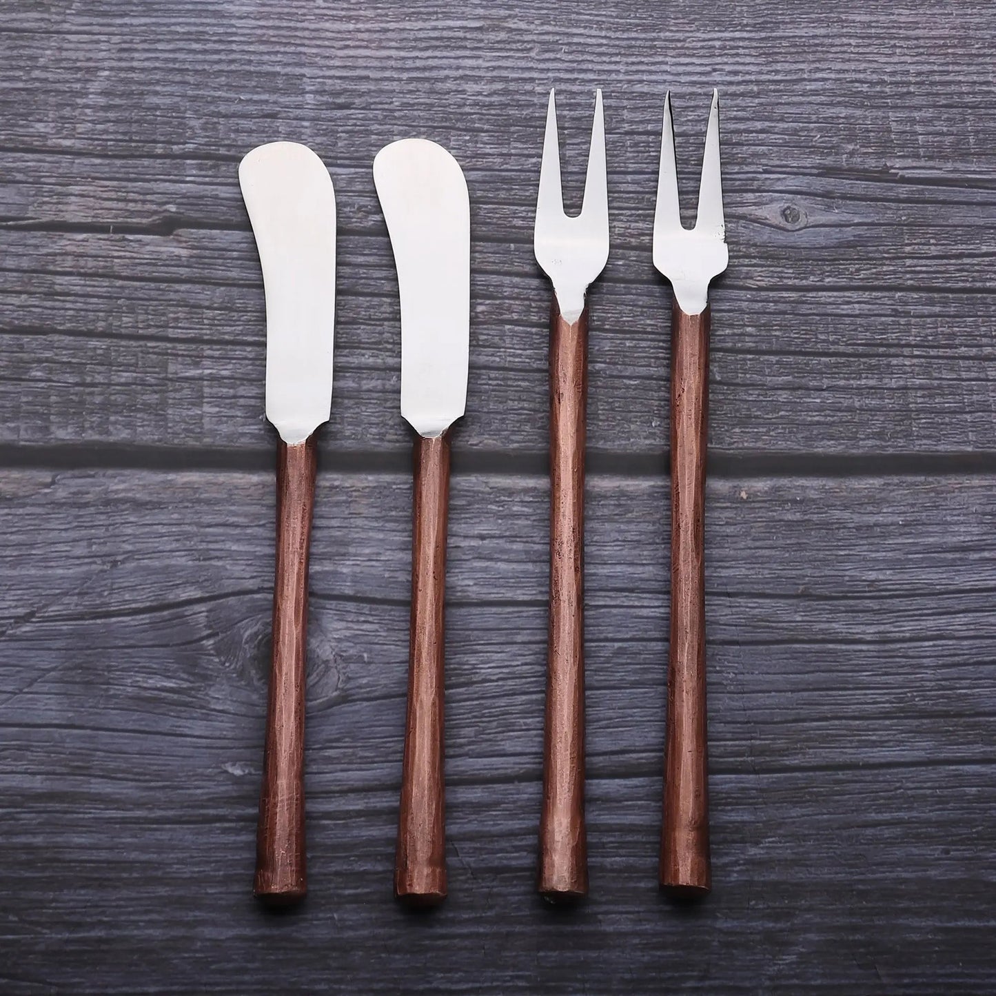 CAMELLIA CHEESE FORK & SPREADER 4 PC. SET