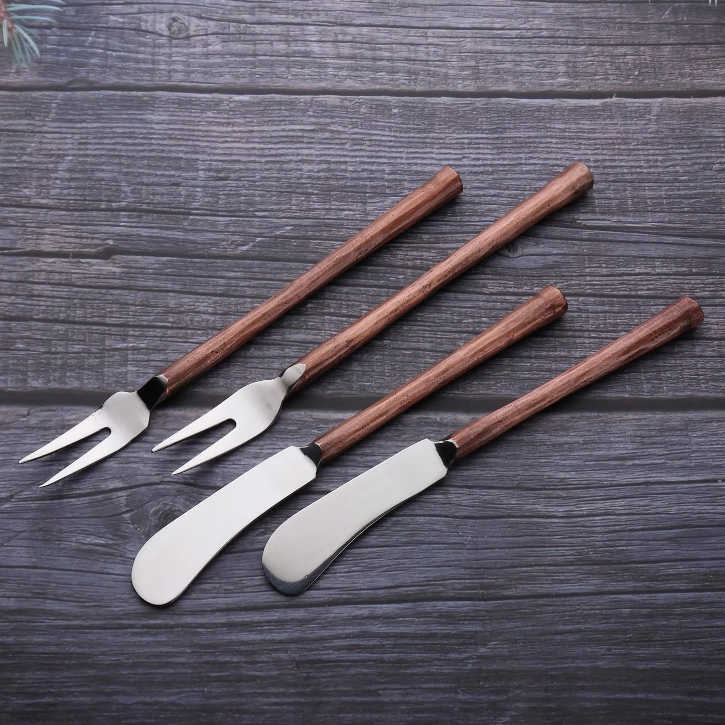 CAMELLIA CHEESE FORK & SPREADER 4 PC. SET