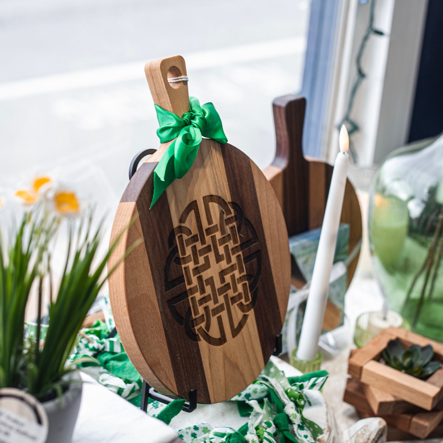 The Hope - Wood Serving Board with Handles | Fenwick & Oliver