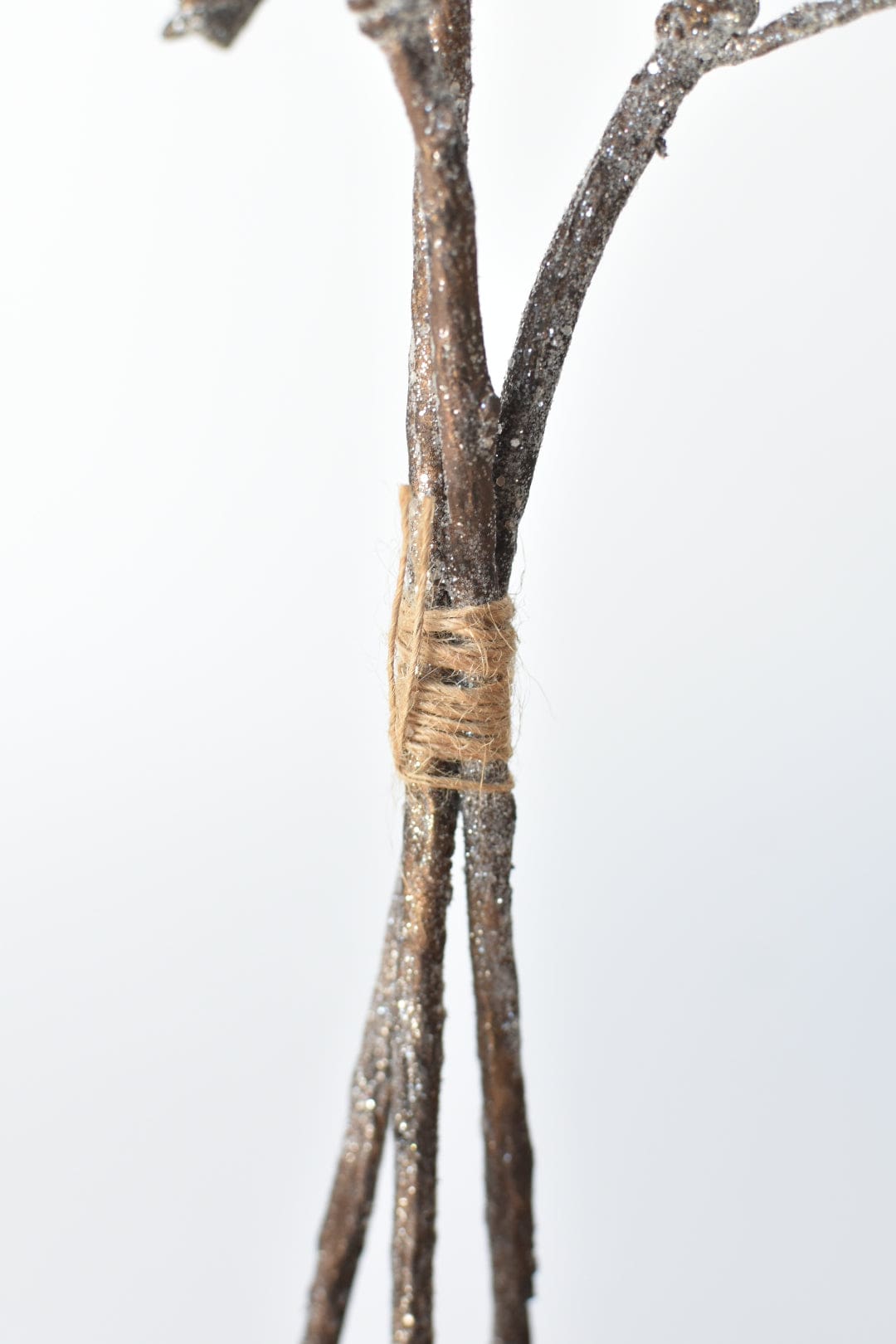 21" Faux Ice Glittered Twig with Pod Bundle (3 Stems)