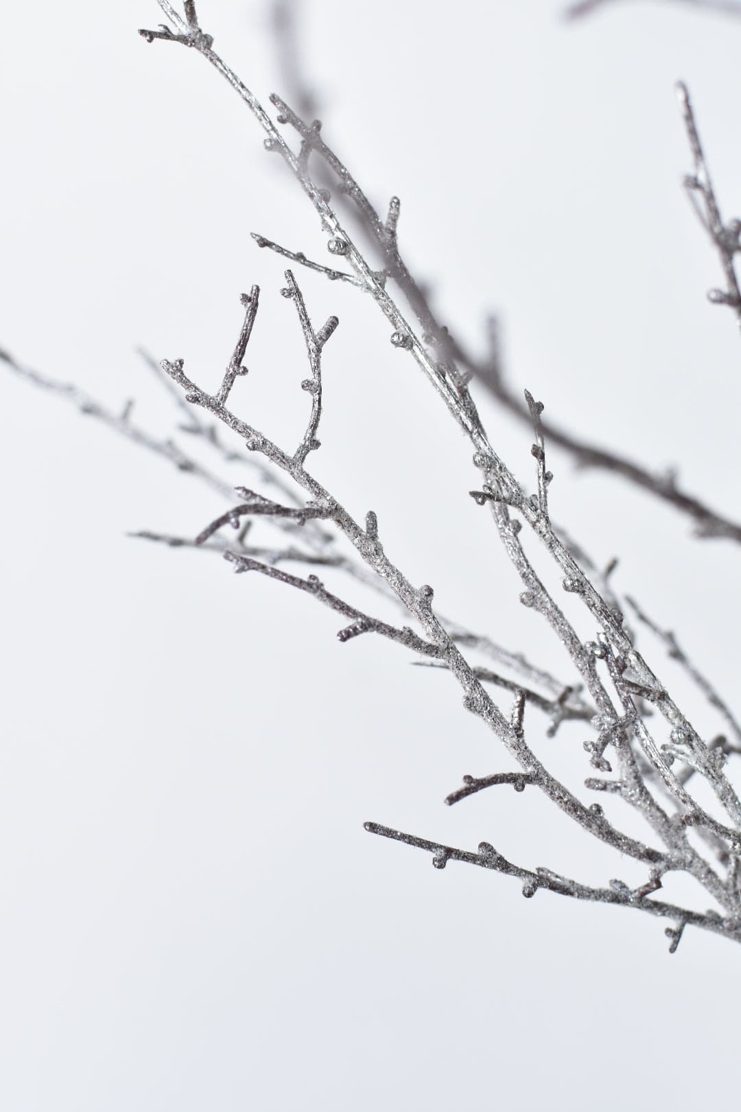 31" Faux Ice Glittered Twig Bundle (3 Stems)