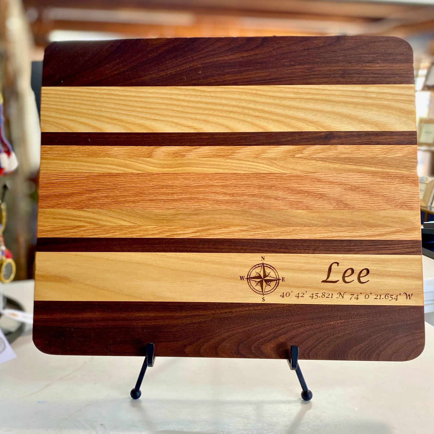 Reclaimed Wood Cutting Board 12x12 - The Franklin | Custom Engraving Available