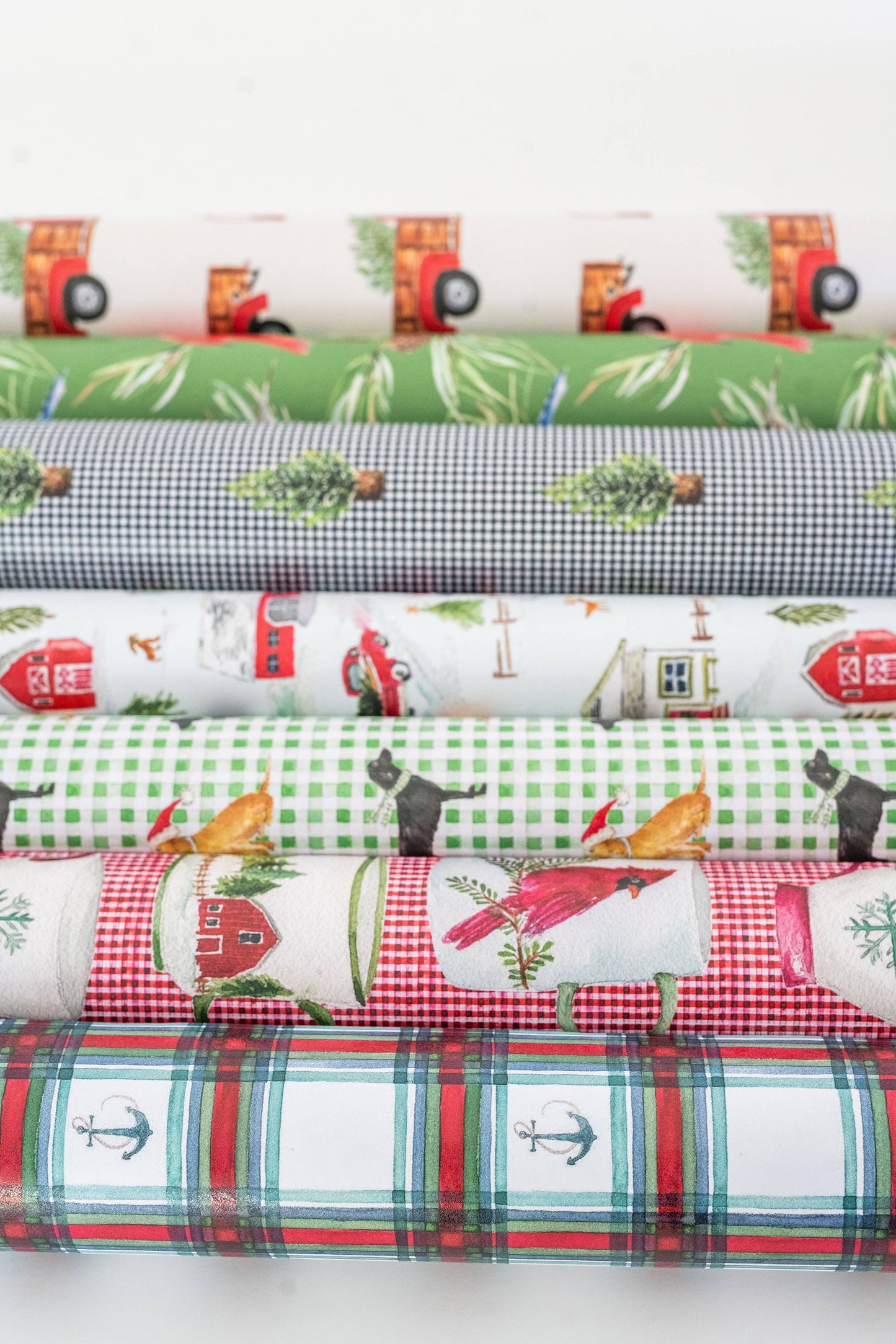 "Coastal Tartan" Holiday wrapping paper roll