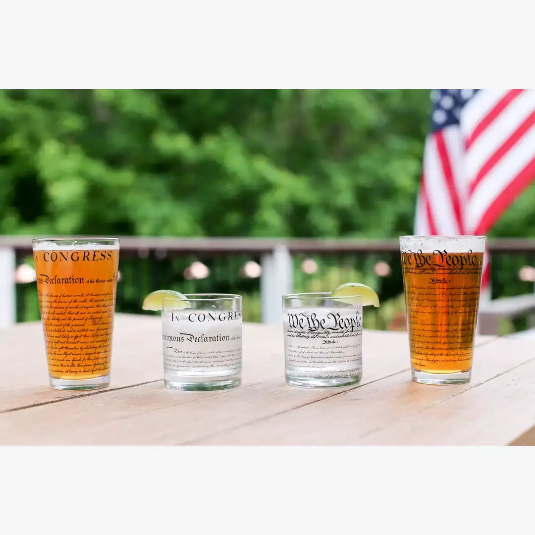 Const. & Dec. - Historical - Pint Glasses - 16 oz - Set of 2