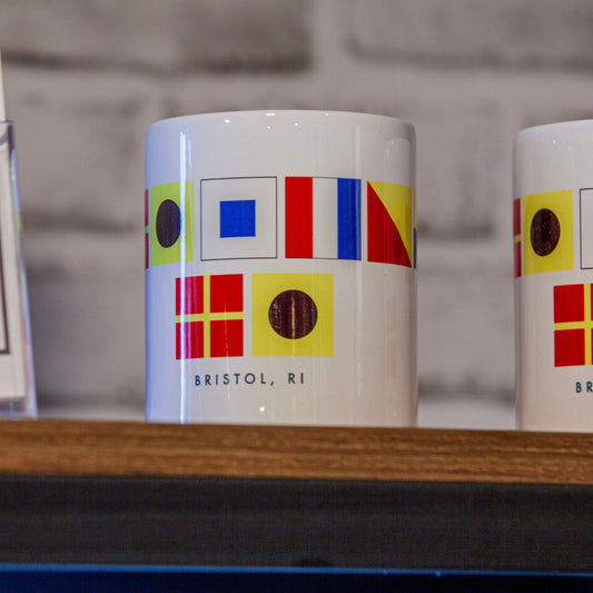 Nautical Flags "Bristol, RI" Mug