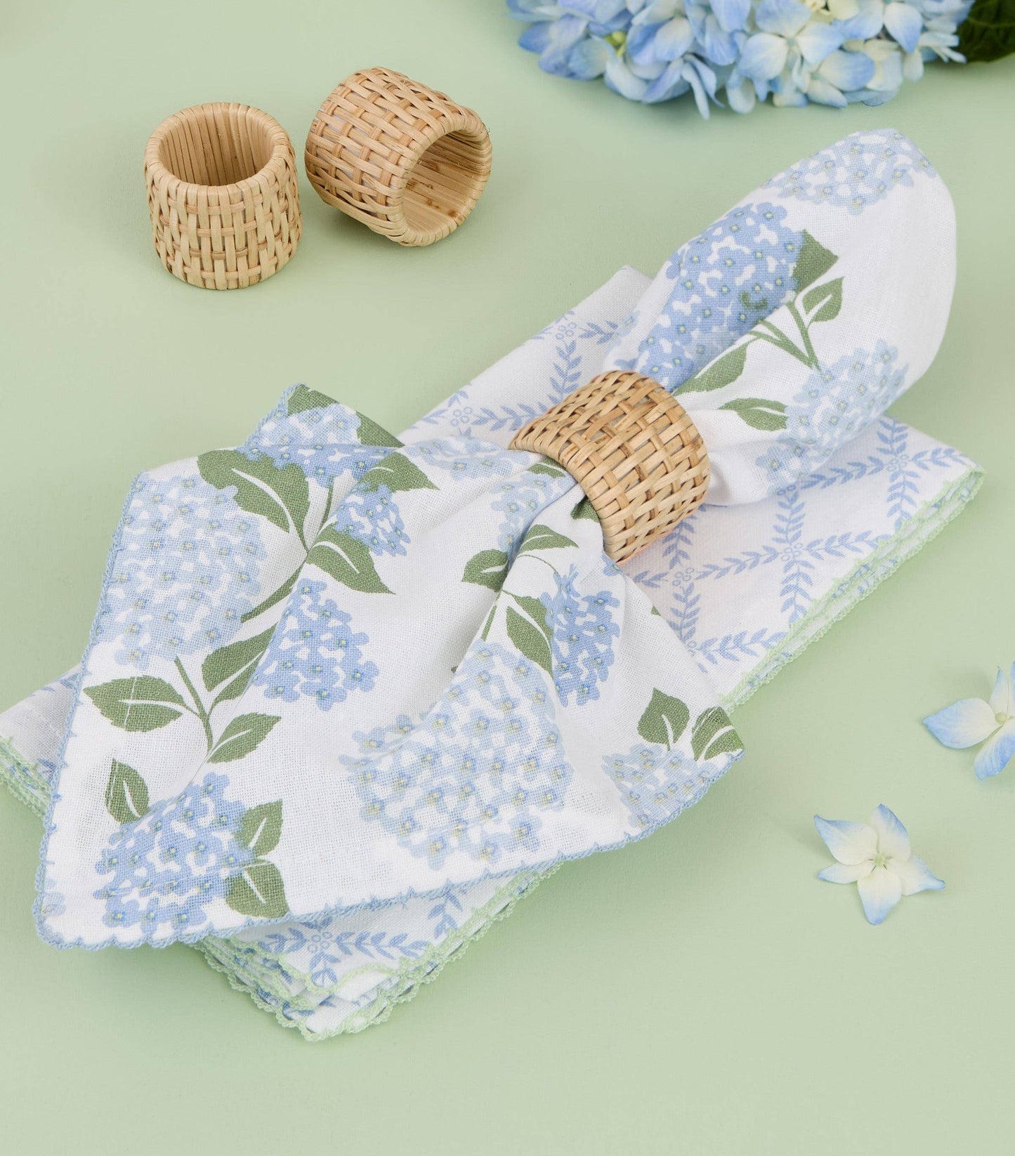 Blue Trellis Printed Napkin Set of 4