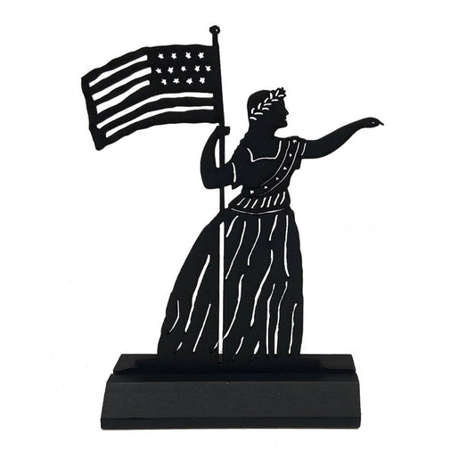 Folk Art Lady Liberty 4th of July Silhouette Decor, 8-3/4”