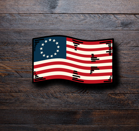 13 Colonies American Flag Sticker