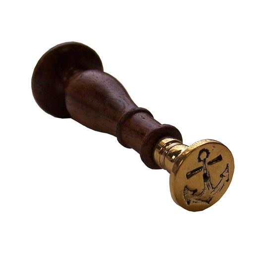 Nautical Brass Anchor Seal with Wooden Handle | Stationery