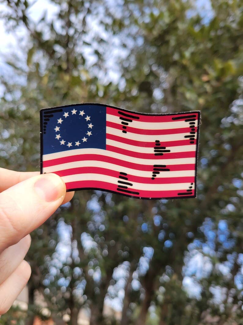 13 Colonies American Flag Sticker