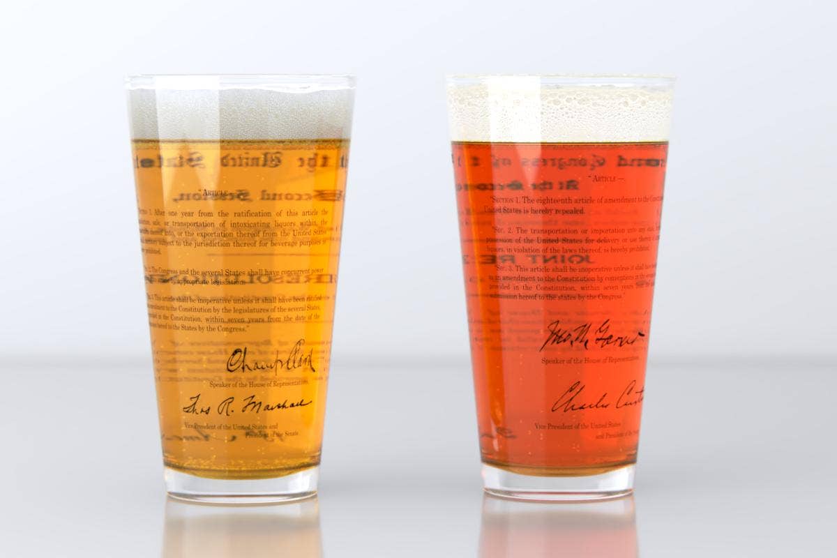 18th and 21st Prohibition Amendment Pint Glasses - Set of 2 - Fenwick & Oliver18th and 21st Prohibition Amendment Pint Glasses - Set of 2GlassWell ToldFenwick & Oliver33422