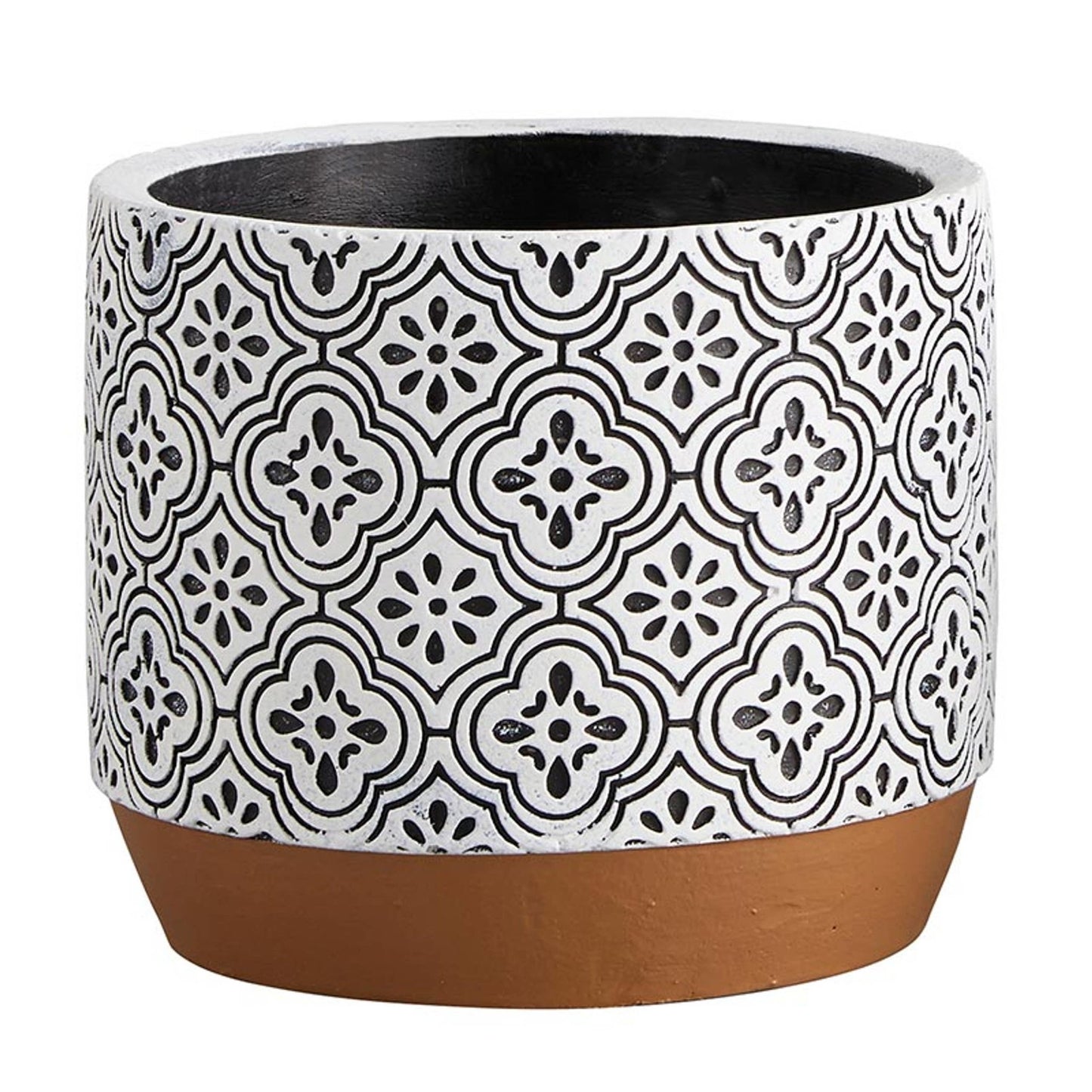 Black and White Floral Pot - Fenwick & OliverBlack and White Floral PotCement47th & Main (Creative Brands)Fenwick & OliverCMR637
