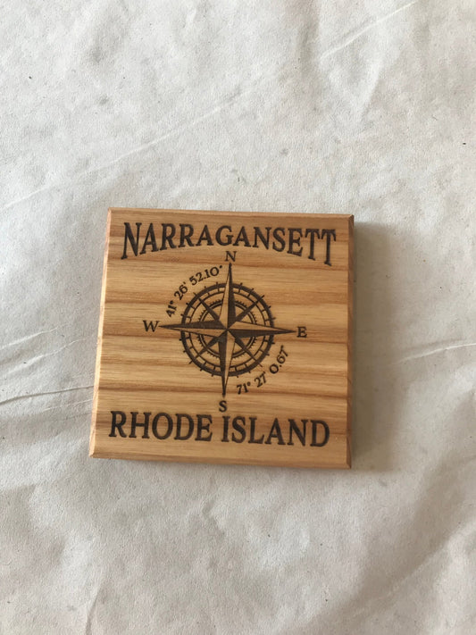 Coaster Narragansett R.I. Compass Rose - Ash - Fenwick & OliverCoaster Narragansett R.I. Compass Rose - AshFenwick & OliverFenwick & OliverCOA-NARCR-AS