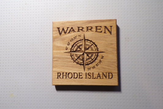 Coaster Warren R.I. Compass Rose - Ash - Fenwick & OliverCoaster Warren R.I. Compass Rose - AshFenwick & OliverFenwick & OliverCOA-WARCR-AS