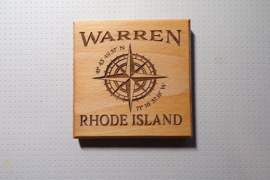 Coaster Warren R.I. Compass Rose - Beech - Fenwick & OliverCoaster Warren R.I. Compass Rose - BeechFenwick & OliverFenwick & OliverCOA-WARCR-BE