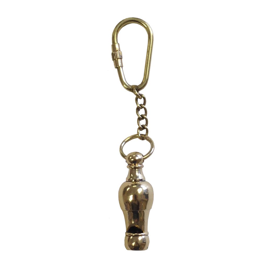 Madison Bay Co. - 2" Brass Pear Shaped Whistle Keychain - Fenwick & OliverMadison Bay Co. - 2" Brass Pear Shaped Whistle KeychainMadison Bay Co.Fenwick & Oliver6881