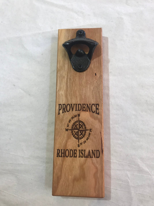 Magnetic Mount Bottle Opener - Providence R.I. Compass Rose - Cherry - Fenwick & OliverMagnetic Mount Bottle Opener - Providence R.I. Compass Rose - CherryFenwick & OliverFenwick & OliverMMB-PROCR-CH