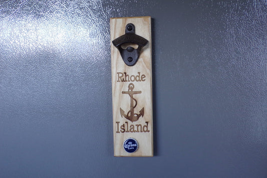 Magnetic Mount Bottle Opener - Rhode Island Anchor - Ash - Fenwick & OliverMagnetic Mount Bottle Opener - Rhode Island Anchor - AshFenwick & OliverFenwick & OliverMMB-RIA-AS