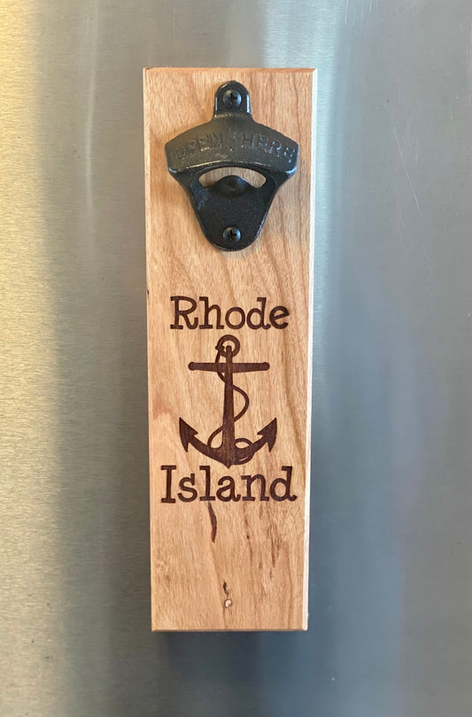 Magnetic Mount Bottle Opener - Rhode Island Anchor - Cherry - Fenwick & OliverMagnetic Mount Bottle Opener - Rhode Island Anchor - CherryFenwick & OliverFenwick & OliverMMB-RIA-CH