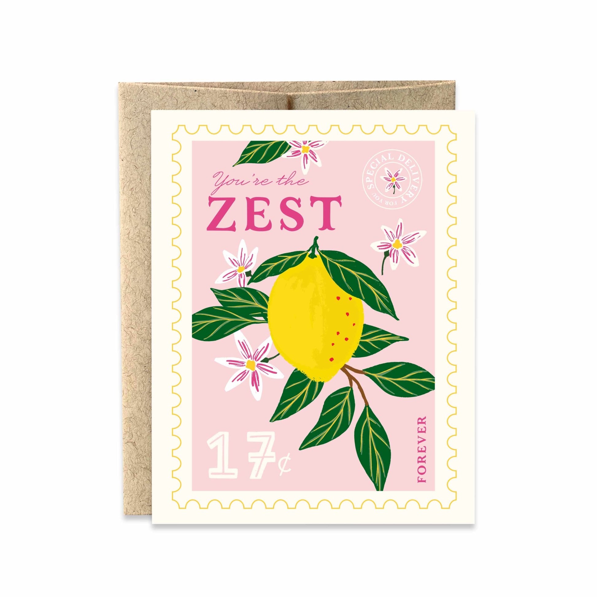 Paper Farm Press - Lemon "You're the Zest" Friendship Card - Fenwick & OliverPaper Farm Press - Lemon "You're the Zest" Friendship CardPaper Farm PressFenwick & OliverGL044