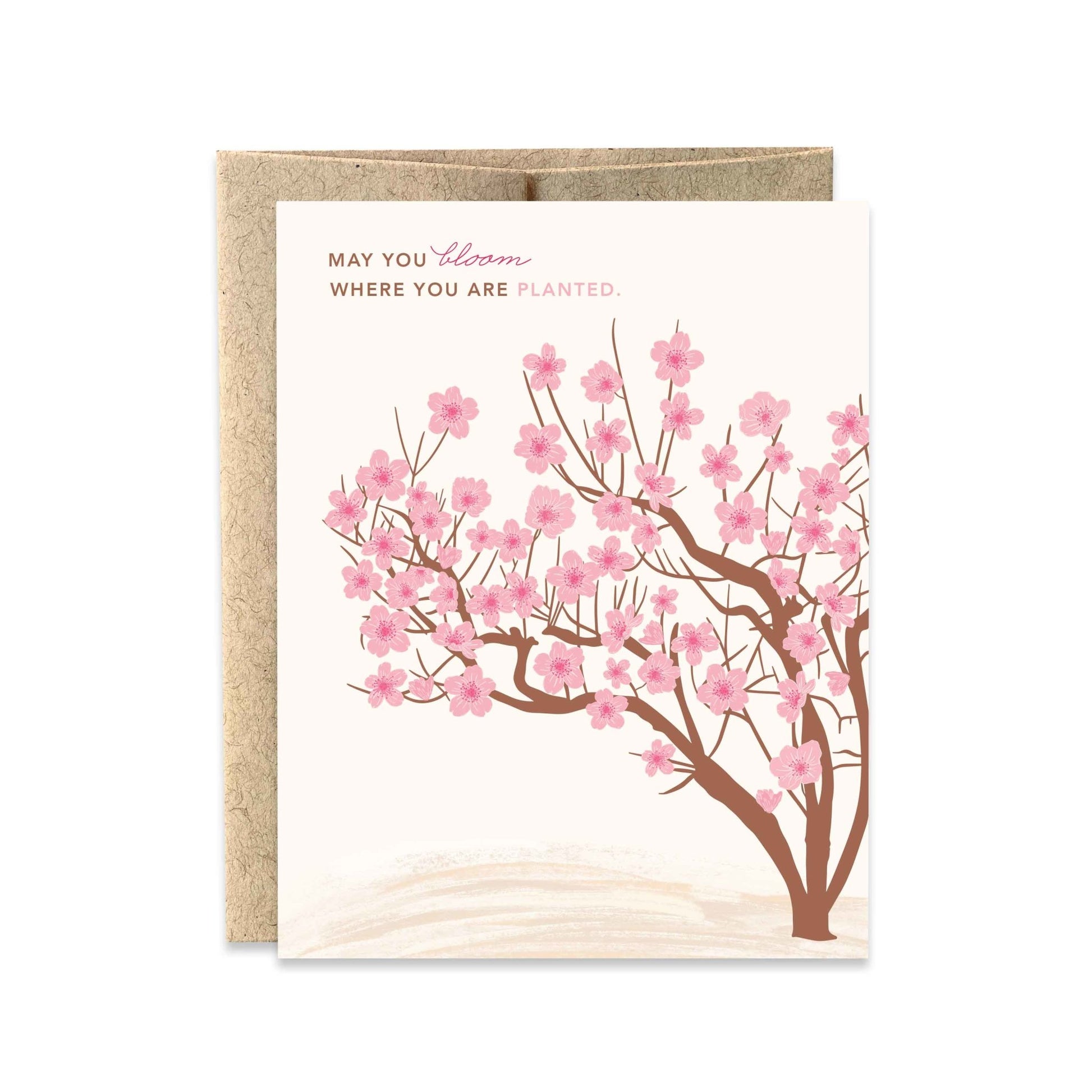 Paper Farm Press - "May you bloom where you are planted" Graduation Card - Fenwick & OliverPaper Farm Press - "May you bloom where you are planted" Graduation CardPaper Farm PressFenwick & OliverGP052