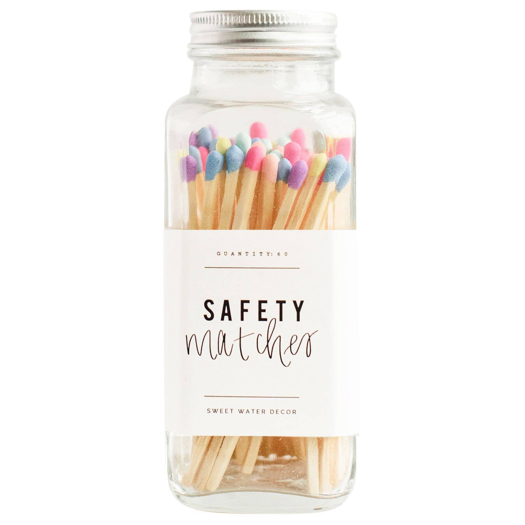 Sweet Water Decor - Safety Matches - Multicolor Rainbow Tip - 60 Count, 3.75" - Fenwick & OliverSweet Water Decor - Safety Matches - Multicolor Rainbow Tip - 60 Count, 3.75"Sweet Water DecorFenwick & OliverGM007
